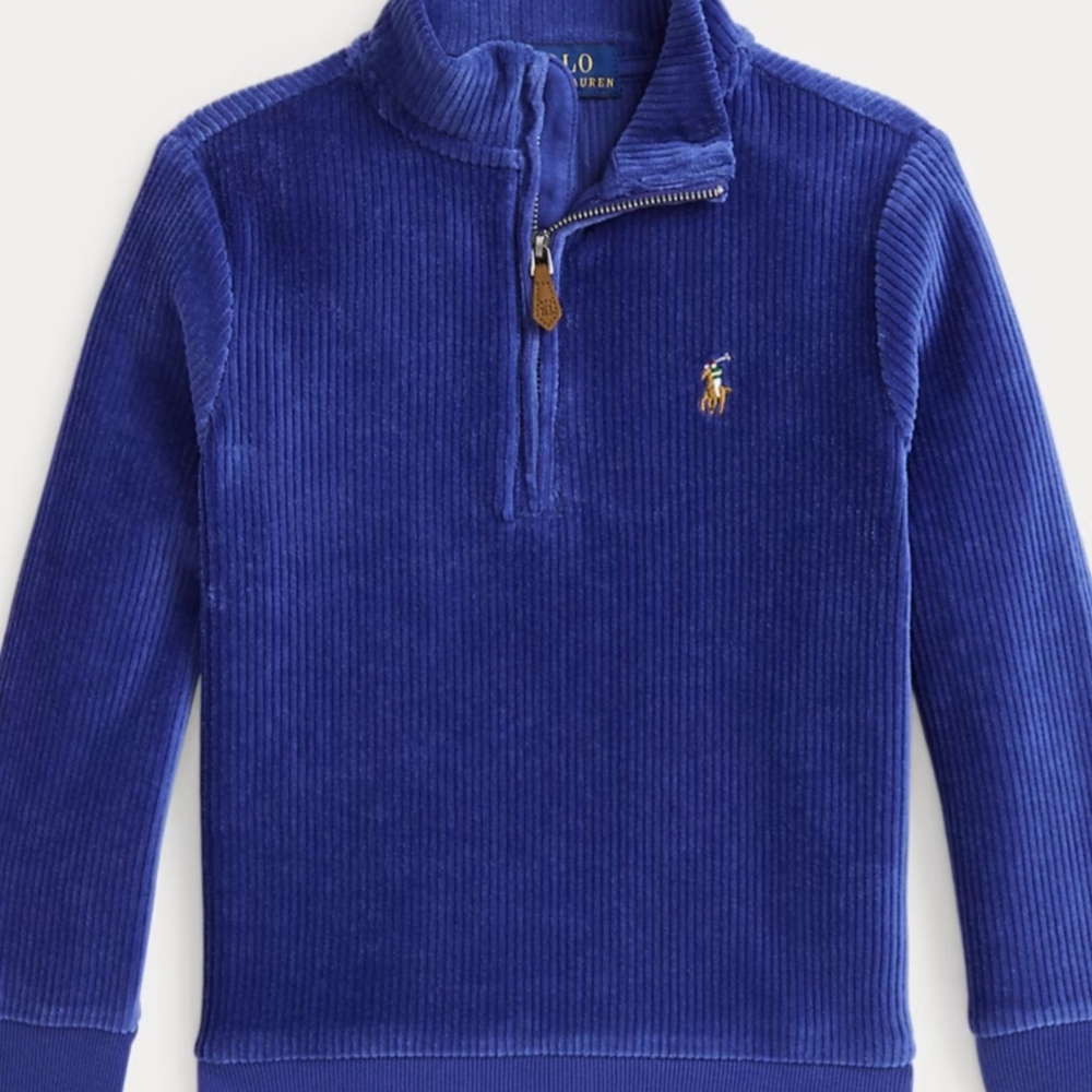 Ralph Lauren Polo Blue Corduroy Pullover Size - XL - Picture 2 of 5